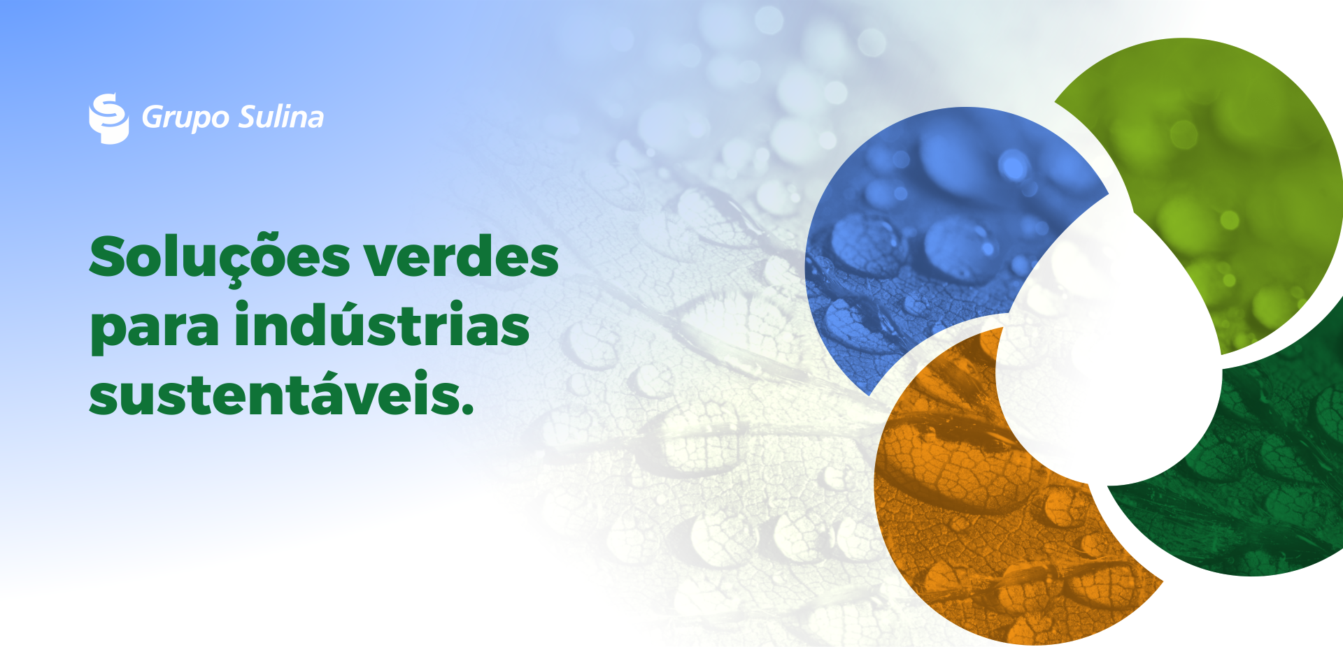 Banner Sulina BioProdutos - Soluções verdes para indústrias sustentáveis